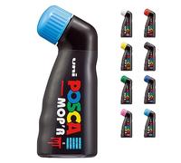 Posca Uni-Ball 183253 - Marcador Posca Mop'R Pcm-22, Punta De Sello Redonda 3 - 19 Mm, Azul Claro, 1 Pieza, Forma Ergonómica