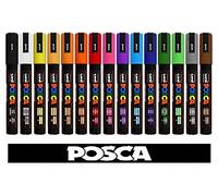 POSCA Uni-Ball Marcador Uni PC-5M Tempera 15 Colores Surtidos Professional Set.