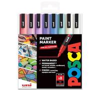 Posca Uni PC-3M Arte Pintura Marcadores - Conjunto de 8 - en Caja de Regalo - Crepúsculo Tonos