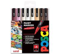 Posca Uni PC-3M Arte Pintura Marcadores - Piel Tonos - Conjunto de 8 - en Caja de Regalo