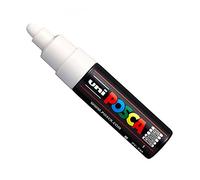Posca Uni PC-7M - Rotulador con punta de bola grande, 5-5,5 mm, color blanco