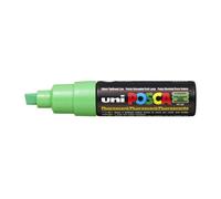 Rotulador Uni Posca PC-8K Pintura Cristal Pluma Ancha Punta Plana 8.00mm Verde Fluorescente