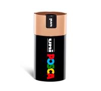 Posca, UniPosca, juego completo con 18 marcadores acrílicos surtidos, punta mediana de 2,5 mm, para niños y artistas UniPosca, ideal para telas, madera y más, en caja de regalo color bronce