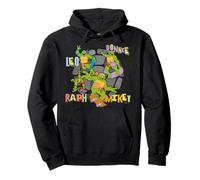 Pose de Equipo TMNT Teenage Mutant Ninja Turtles en Equipo, Divertida y clásica de los 80 Sudadera con Capucha