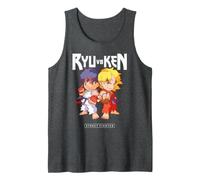 Pose de Juego del Personaje de Street Fighter Ryu Ken Champion Capcom Camiseta sin Mangas