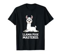 Pose de Llama Dominado Lindo Yoga Llama Arte Camiseta