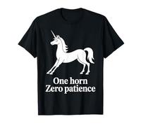 Pose de yoga de unicornio de paciencia cero de un cuerno Camiseta