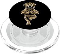 Pose Divertida con Forma de árbol para Perros con Forma de Cachorro de Golden Retriever, Vrikshasana PopSockets PopGrip para MagSafe