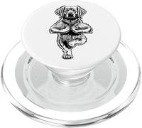 Pose Divertida con Forma de árbol para Perros con Forma de Cachorro de Golden Retriever, Vrikshasana PopSockets PopGrip para MagSafe