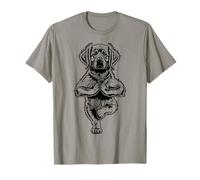 Pose Divertida con Forma de árbol para Perros con Forma de Cachorro de Golden Retriever, Vrikshasana Camiseta