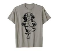 Pose Divertida de Perro Cachorro de Beagle Yoga para Perros en Forma de árbol Vrikshasana Camiseta