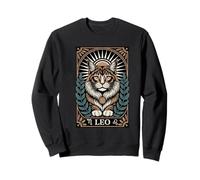 Pose regia del gato Leo, zodiaco, sol, melena real Sudadera