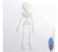 Poseable Skeleton Refrigerator Magnets, 3D Printed Halloween Magnets for Fridge, Fun Skeleton Decor to Spice Up Your Halloween Spirit (Glow-in-The-Dark Blue)