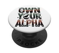 Posee su Alpha Fearless Wolf Mujeres seguras Alpha Girl PopSockets PopGrip Adhesivo