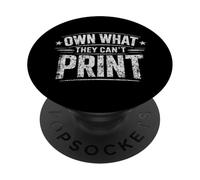 Poseer lo Que no Pueden Imprimir Dinero sólido Humor inversor PopSockets PopGrip Adhesivo