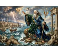 Poseidón del Renacimiento Puzzle De Madera 500 Piezas Adultos Y Niños,Madera,Deco Pared,Regalo Ideal,14 Años+,Rompecabezas,Desafío,Anti-estrés,Relax,Reto,Educativo (52x38cm)