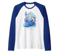 Poseidón Dios del mar - Dioses griegos para niños Niños Niñas Camiseta Manga Raglan