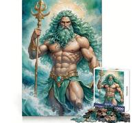 Poseidón, Dios del mar Rompecabezas de 1000 Piezas para Adolescentes Mejora la Memoria, relaja la Mente y CREA un Regalo Original (38x26cm)