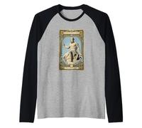 Poseidón, Dios Griego Señor del Mar Tarot Art Camiseta Manga Raglan