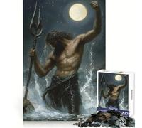 Poseidón Emerge del mar, Rompecabezas de 1000 Piezas para Adultos, Regalo Ideal para quienes Buscan un Juego de lógica Estimulante y Relajante, con Bordes Transparentes Un Regalo entrañable (38x26cm)