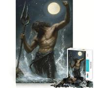 Poseidón Emerge del mar, Rompecabezas de 1000 Piezas para Adultos, Regalo Ideal para quienes Buscan un Juego de lógica Estimulante y Relajante, con Bordes Transparentes Un Regalo entrañable (38x26cm)
