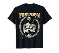 Poseidón Gangsta Tridente Dios Fresco Griego Antiguo Divertido Camiseta