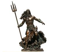 Poseidón Greek God of the Sea Neptuno, estatua escultura acabado bronce 26,4 cm