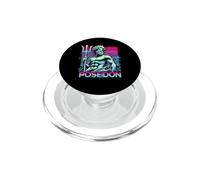 Poseidón Mitología Griega Antigua Grecia Estilo Vaporwave PopSockets PopGrip para MagSafe