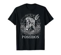 Poseidón Mitología Griega Dios del Mar, líneas geométricas arte Camiseta