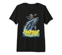 Poseidón Montando Una Ballena Mitología Griega Fantasía Amante Camiseta Premium
