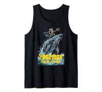 Poseidón Montando Una Ballena Mitología Griega Fantasía Amante Camiseta sin Mangas