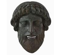 Poseidon pequeño máscara con - color efecto de bronce antiguo teatro griego - dios de la mar