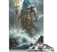 Poseidone, Signore Degli Abissi - Puzzle Fantasy divino con Tempesta e fulmini, 1000 pezzi, per adolescenti, Regali, Puzzle di Carta per adulti e adolescenti, 38x26 cm/1000 pezzi
