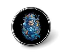 PoseidonGod - Broche redondo para solapa, corbata, vestido, accesorios, boda, cumpleaños, para hombres y mujeres