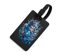PoseidonGod - Divertida etiqueta de equipaje para maleta de viaje con identificación de nombre de privacidad para bolsa de equipaje y mochila