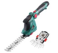 POSENPRO 2 en 1 Tijera Cortacésped y Arreglasetos, Cortasetos Eléctricas de 12 V, Cortacésped a Batería de 2Ah, 2 Cuchillas, Cortadoras de césped, Tijeras de Podar