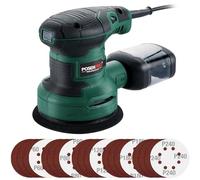 POSENPRO Lijadora Excéntrica 300W, Lijadora Orbital Aleatoria Ø125mm, 6 Velocidades, 7.000-13.000 Opm, Diámetro de Orbita 2.0 mm, 20 Hojas de Papel de Lija, Contenedor de Polvo