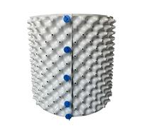 POSH Macetero superior transpirable AIR, paredes perfiladas, crecimiento de raíces, color blanco (48 L)