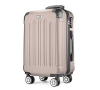 POSH Maleta rígida Maleta & trolleys - Maleta de viaje con ruedas | Maleta grande, mediana, pequeña ABS | Juego de maletas ligeras de 3 piezas en M-L-XL, champán, medium, Maleta ABS