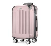 POSH Maleta rígida Maleta & trolleys - Maleta de viaje con ruedas | Maleta grande, mediana, pequeña ABS | Juego de maletas ligeras de 3 piezas en M-L-XL, puderrosa, large, Maleta ABS