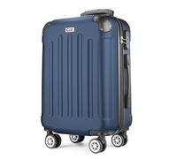 POSH Maleta rígida Maleta & trolleys - Maleta de viaje con ruedas | Maleta grande, mediana, pequeña ABS | Juego de maletas ligeras de 3 piezas en M-L-XL, azul marino, medium, Maleta ABS