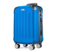 POSH Maleta rígida Maleta & trolleys - Maleta de viaje con ruedas | Maleta grande, mediana, pequeña ABS | Juego de maletas ligeras de 3 piezas en M-L-XL, azul, large, Maleta ABS