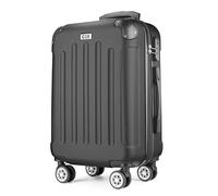POSH Maleta rígida Maleta & trolleys - Maleta de viaje con ruedas | Maleta grande, mediana, pequeña ABS | Juego de maletas ligeras de 3 piezas en M-L-XL, Negro , medium, Maleta ABS
