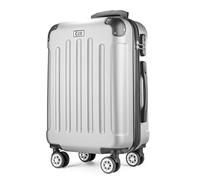 POSH Maleta rígida Maleta & trolleys - Maleta de viaje con ruedas | Maleta grande, mediana, pequeña ABS | Juego de maletas ligeras de 3 piezas en M-L-XL, plata, medium, Maleta ABS