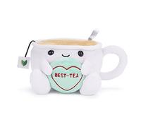Posh Paws 37691 Swizzels Love Hearts Tiffany 'Best-Tea' - Taza de té (18 cm), Color Blanco