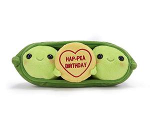 Posh Paws Swizzels Love Hearts Pete & Penélope Pea 'HAP-PEA Birthday' Mensaje de 9 Pulgadas (23 cm)