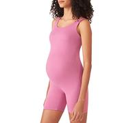 POSHDIVAH Body de maternidad para mujer, moldeador, con doble forro, sin mangas, pantalones cortos, Rosado, S