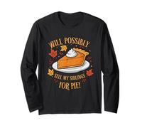 Posiblemente venderé a mis Hermanos por Pastel Gracioso Acción de Gracias Manga Larga