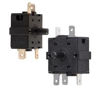 Posición del calentador eléctrico de habitación de 3 pines, selector giratorio de 5 pines, 250 V, 16 A, piezas de calentador eléctrico