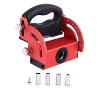 Posicionador de agujeros para carpintería, localizador de taladros para carpintería, posicionador de punzones con ángulo libremente ajustable de 0 a 90° con 4 bujes de taladro,